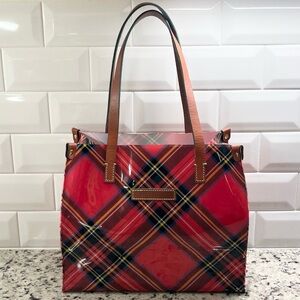 Dooney & Bourke Plaid Tartan Medium Shopper Tote EUC